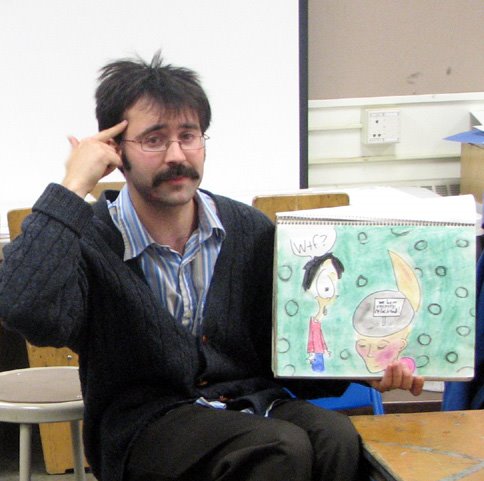 Reading "Homonculus" in Jaime Smith's Cartooning Class